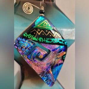 Hand made art glass necklace